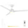 Grunkel SKYEASY52 Ventilador de Techo de 132 cm, 3 Aspas, Blanco